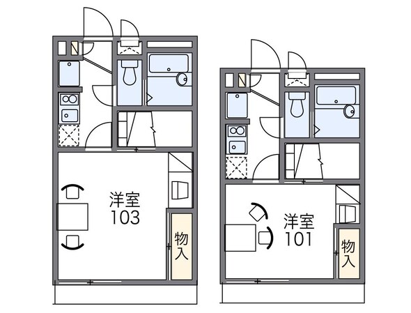 レオパレス明日香の物件間取画像